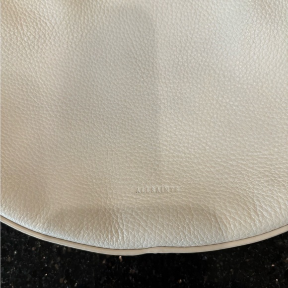 Half moon crossbody Allsaints cream leather - Picture 7 of 7
